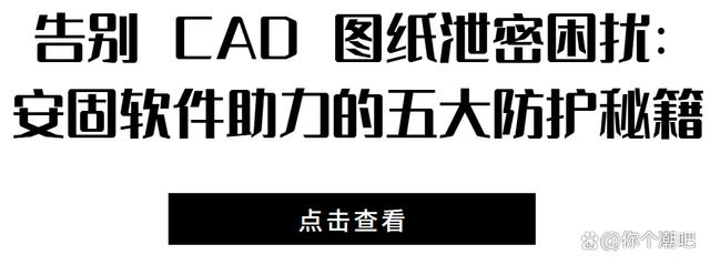 告别 CAD 图纸泄密困扰：安固软件助力的五大防护秘籍