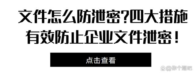 文件怎么防泄密？四大措施有效防止企业文件泄密！